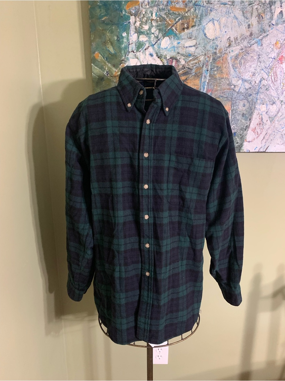 Vintage Pendleton wool button up shirt in size L.